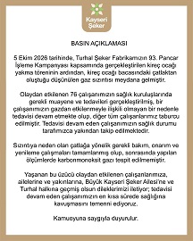 Kayseri şeker yönetiminden açıklama geldi.